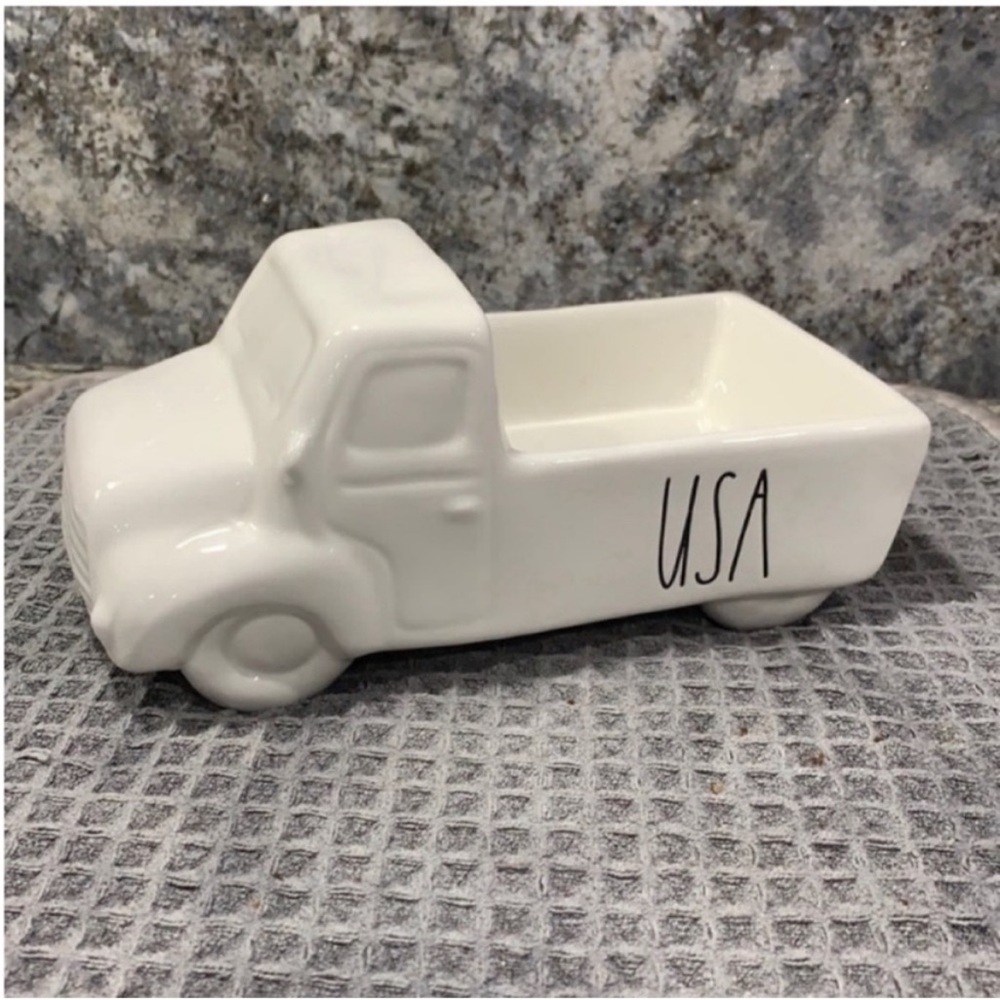 Rae Dunn “USA” White Ceramic Truck